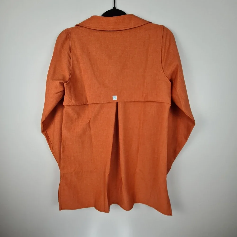 Boone's‎ Bay Fishing Shirt Vented Orange Roll Tab S Women's UV Protect Outdoor